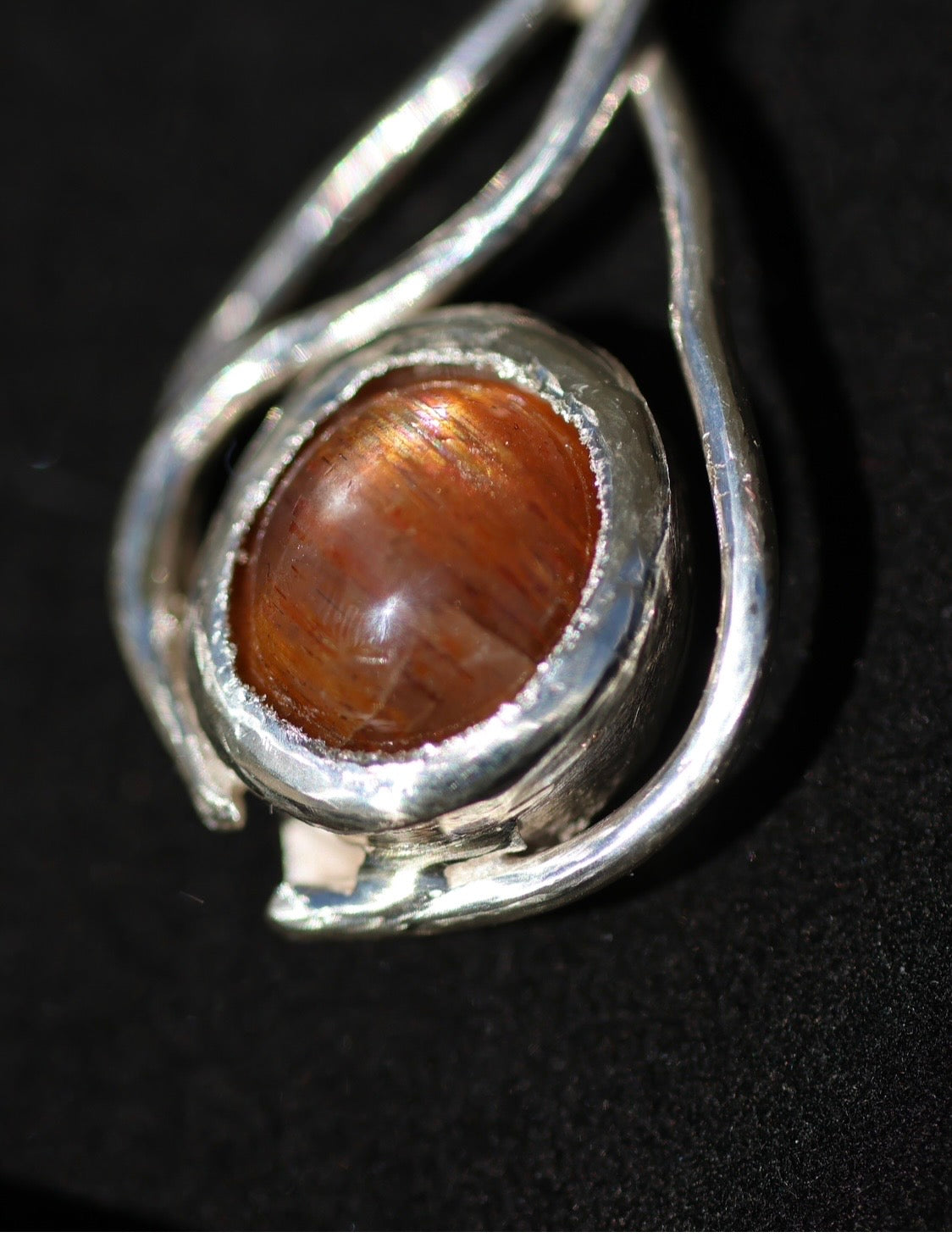 Sunstone pendant in 925 silver