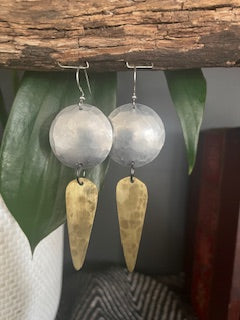 Baby Silver Moon Drop Earrings