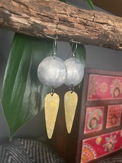 Baby Silver Moon Drop Earrings