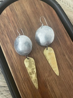 Baby Silver Moon Drop Earrings