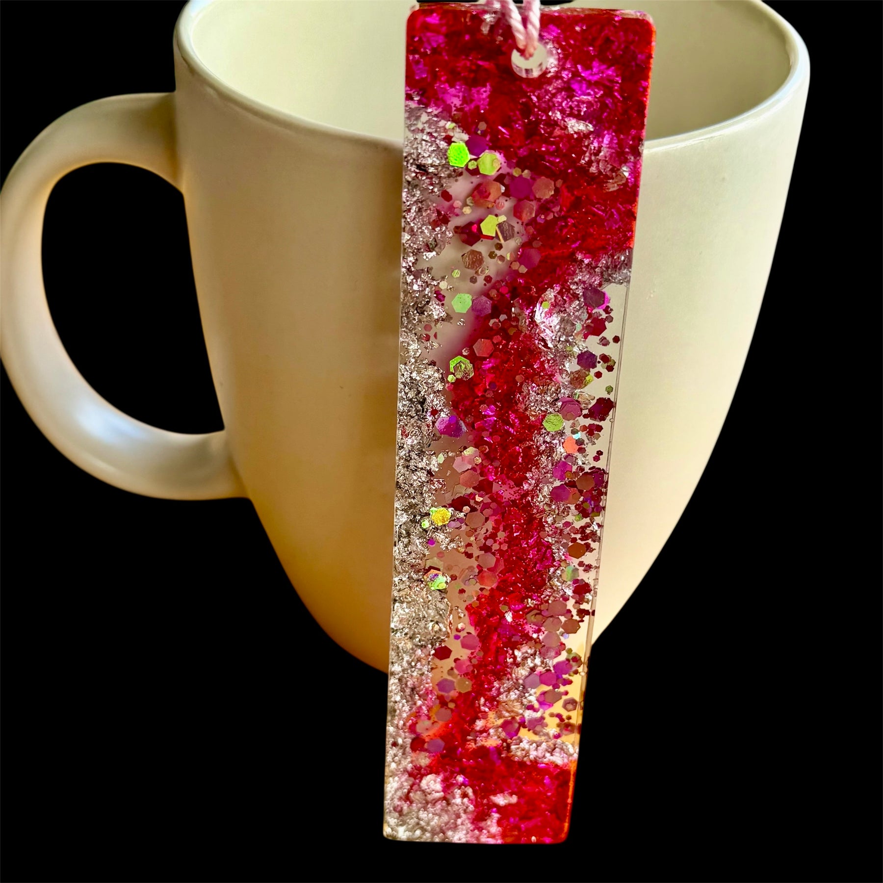 Pink And Sliver Bookmark