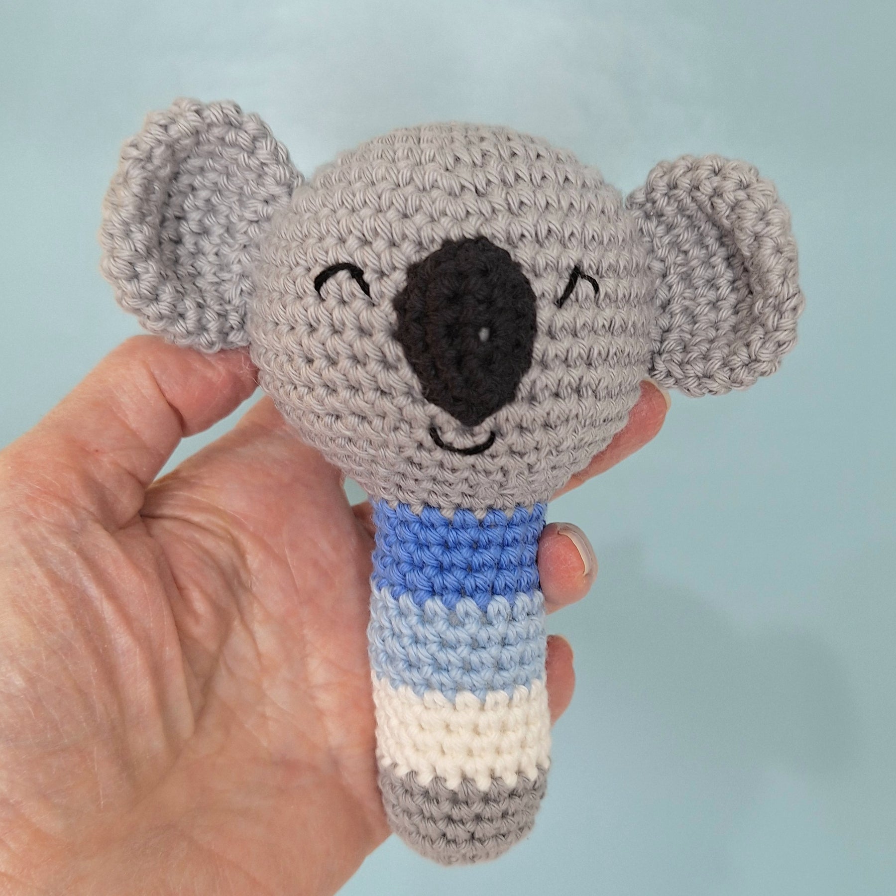 Cute Crocheted Koala baby Rattle
