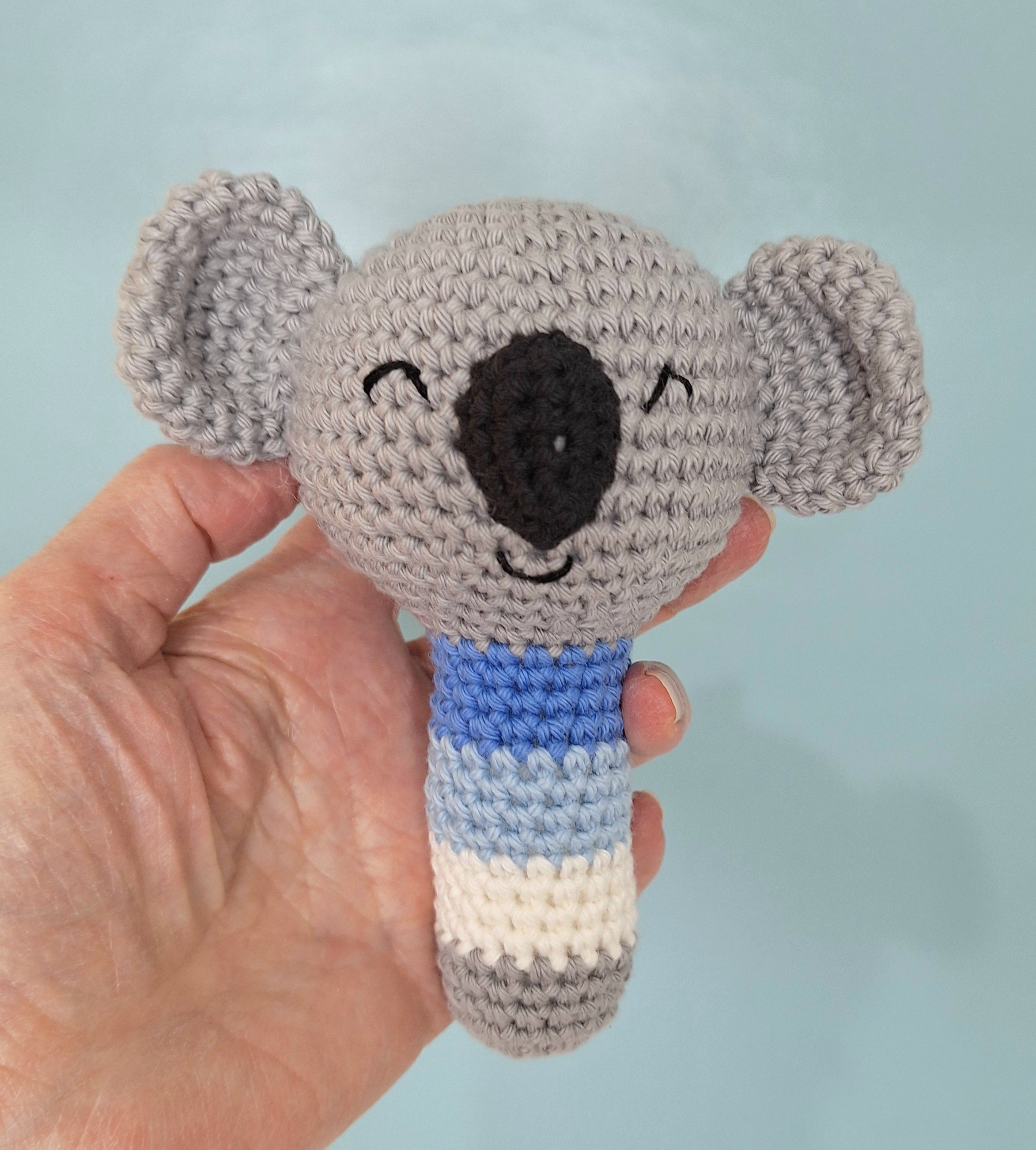 Cute Crocheted Koala baby Rattle