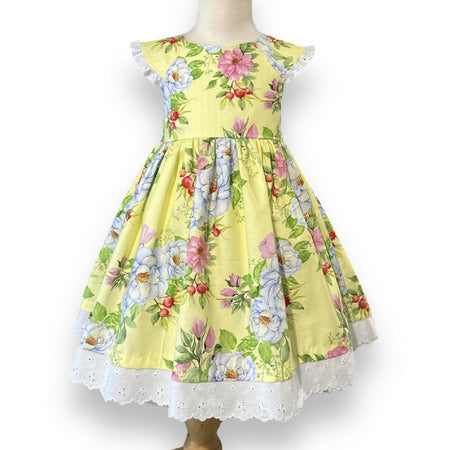 Yellow Vintage Roses KATY Dress