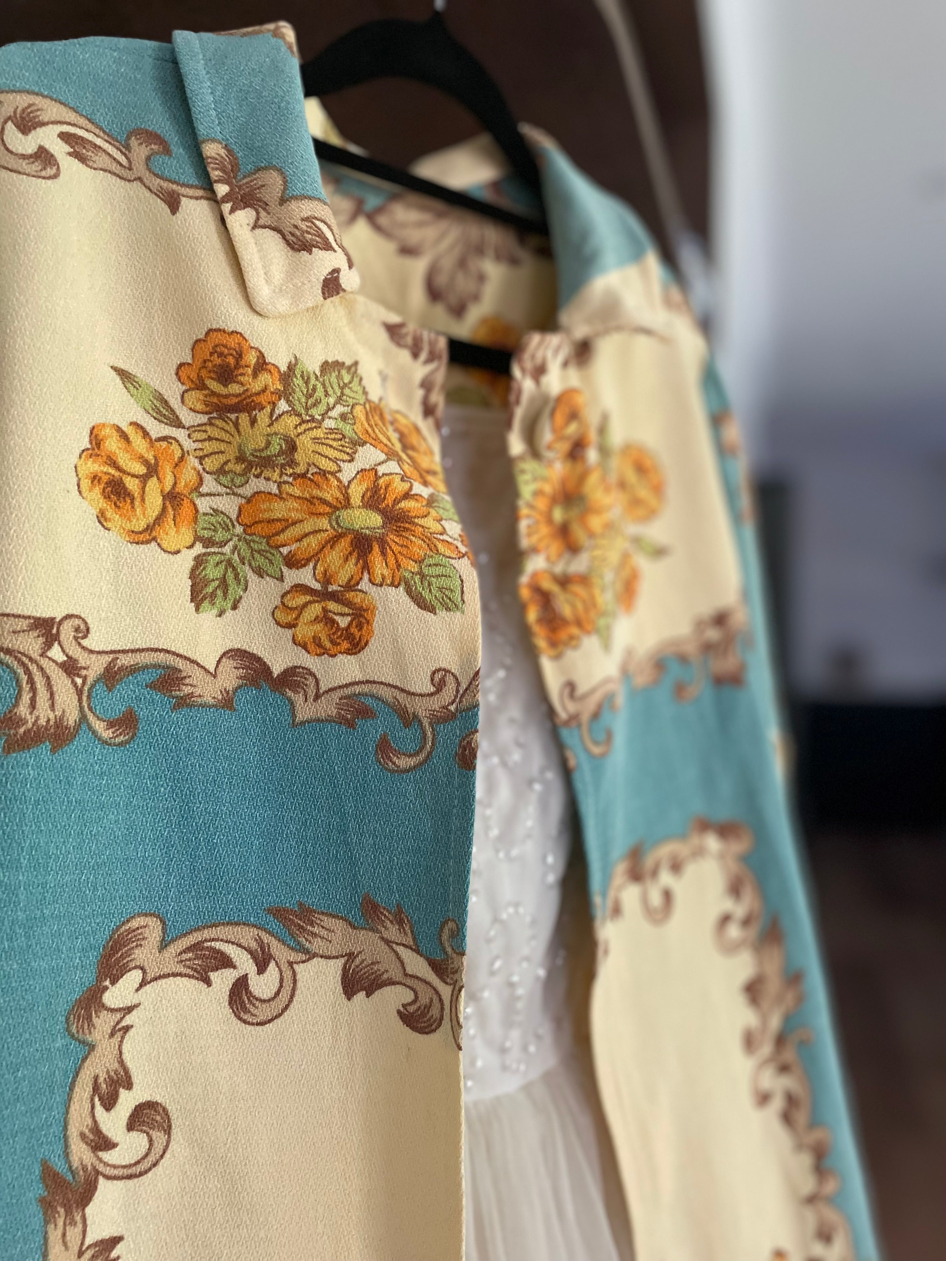 Handmade Upcycled Floral Jacket Vintage