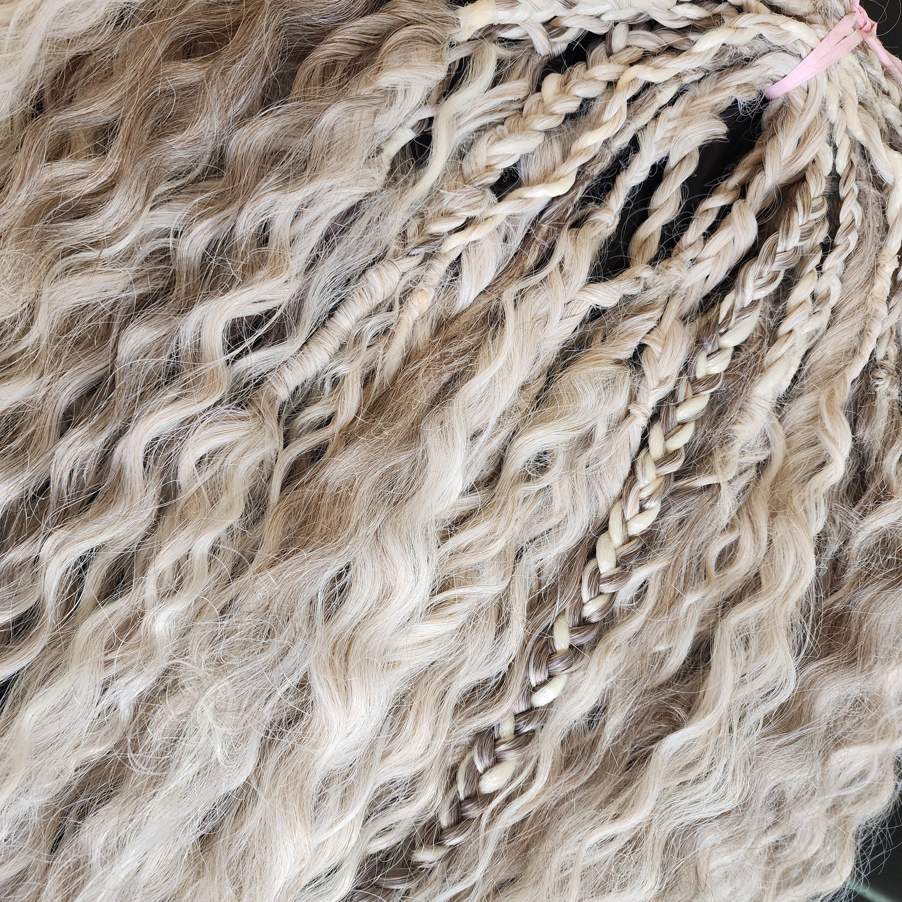 Dreadlock hair extensions. Wavy locs. Temporary braid in, re usable double ended dreadlocks. BLONDIE WAVY SET
