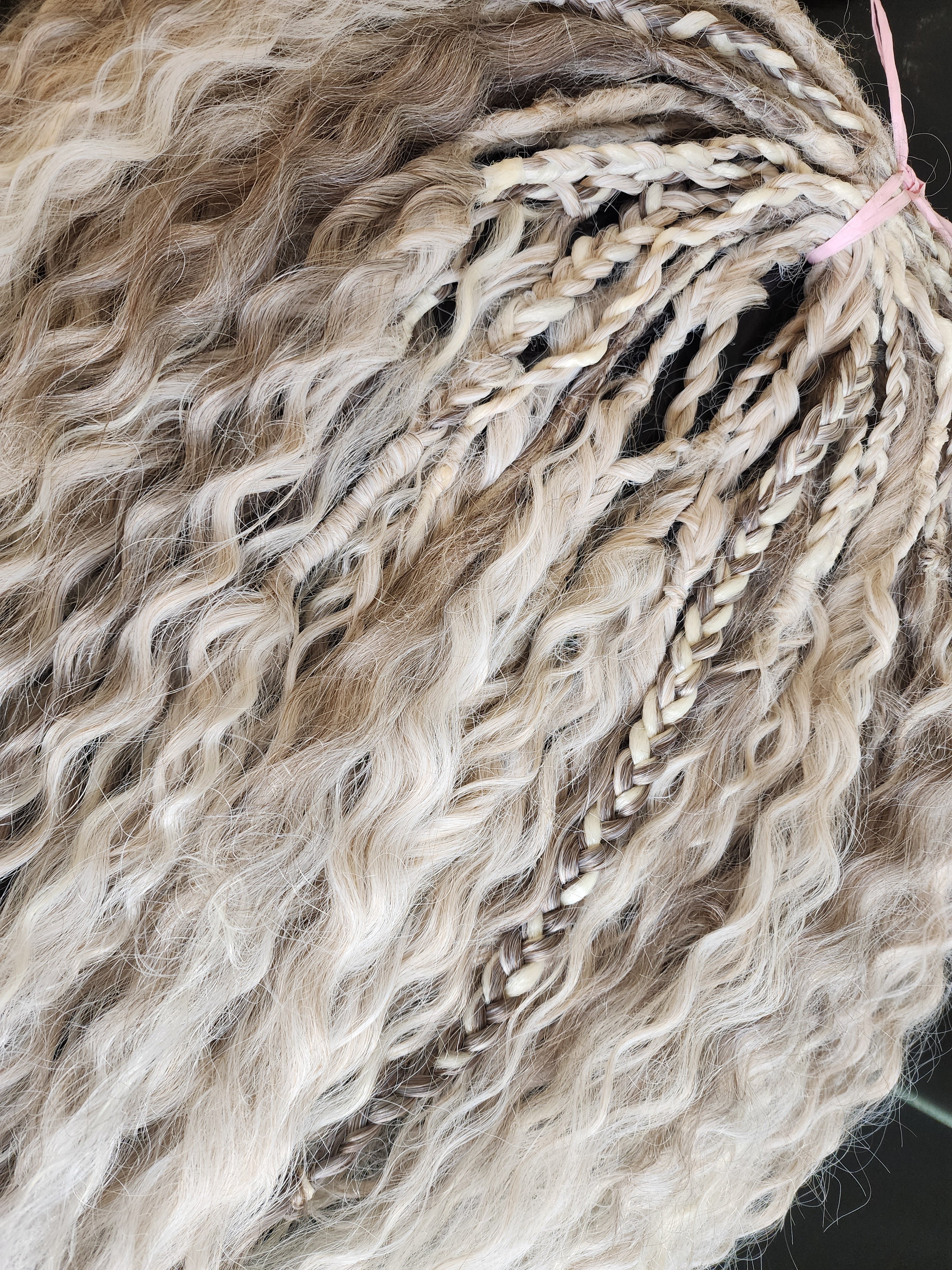 Dreadlock hair extensions. Wavy locs. Temporary braid in, re usable double ended dreadlocks. BLONDIE WAVY SET