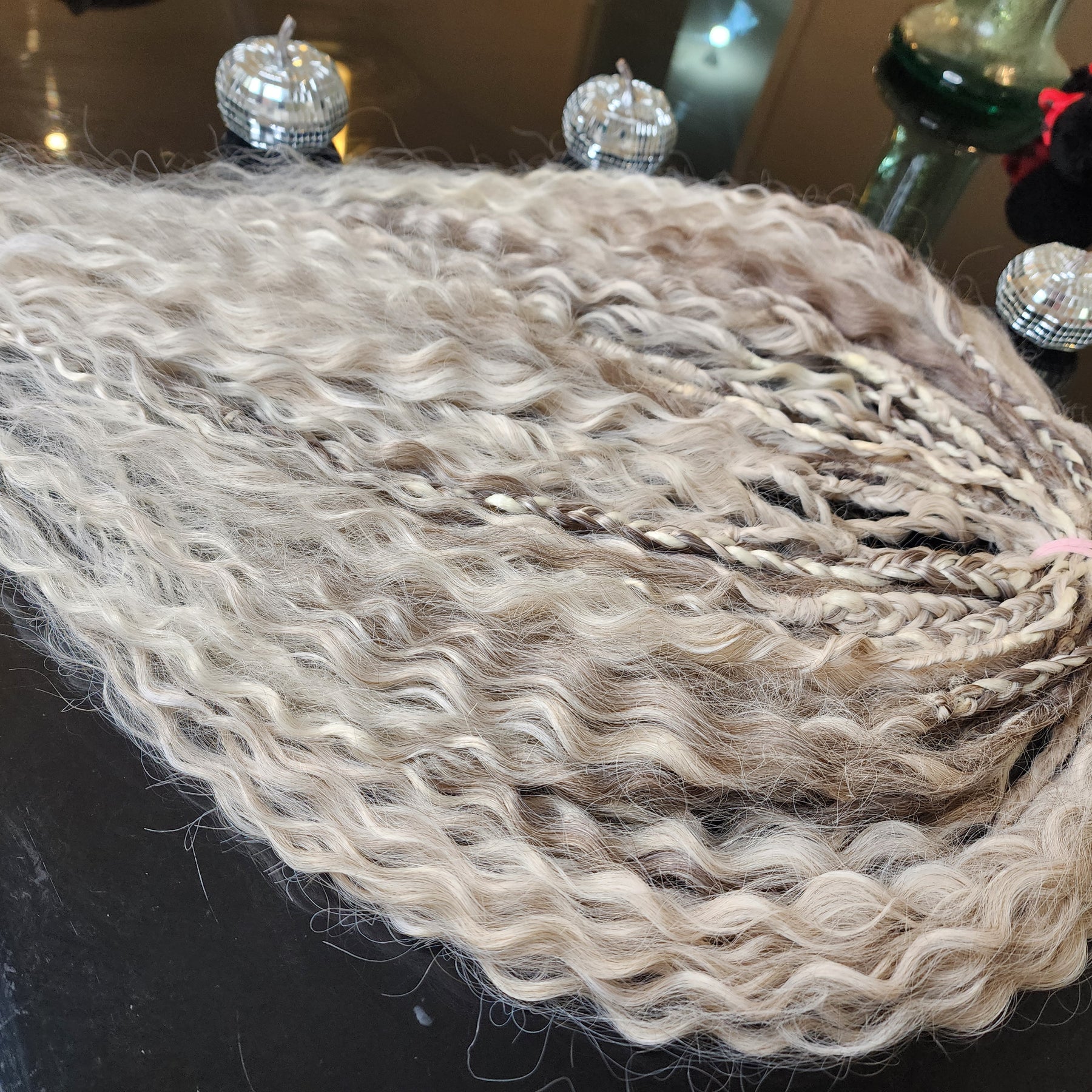 Dreadlock hair extensions. Wavy locs. Temporary braid in, re usable double ended dreadlocks. BLONDIE WAVY SET