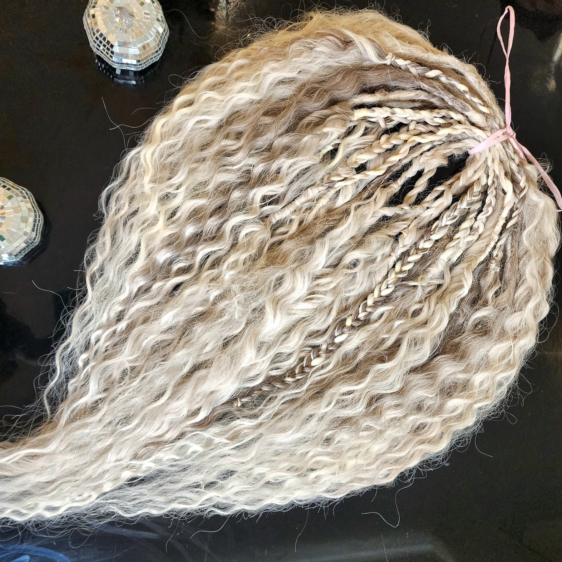Dreadlock hair extensions. Wavy locs. Temporary braid in, re usable double ended dreadlocks. BLONDIE WAVY SET
