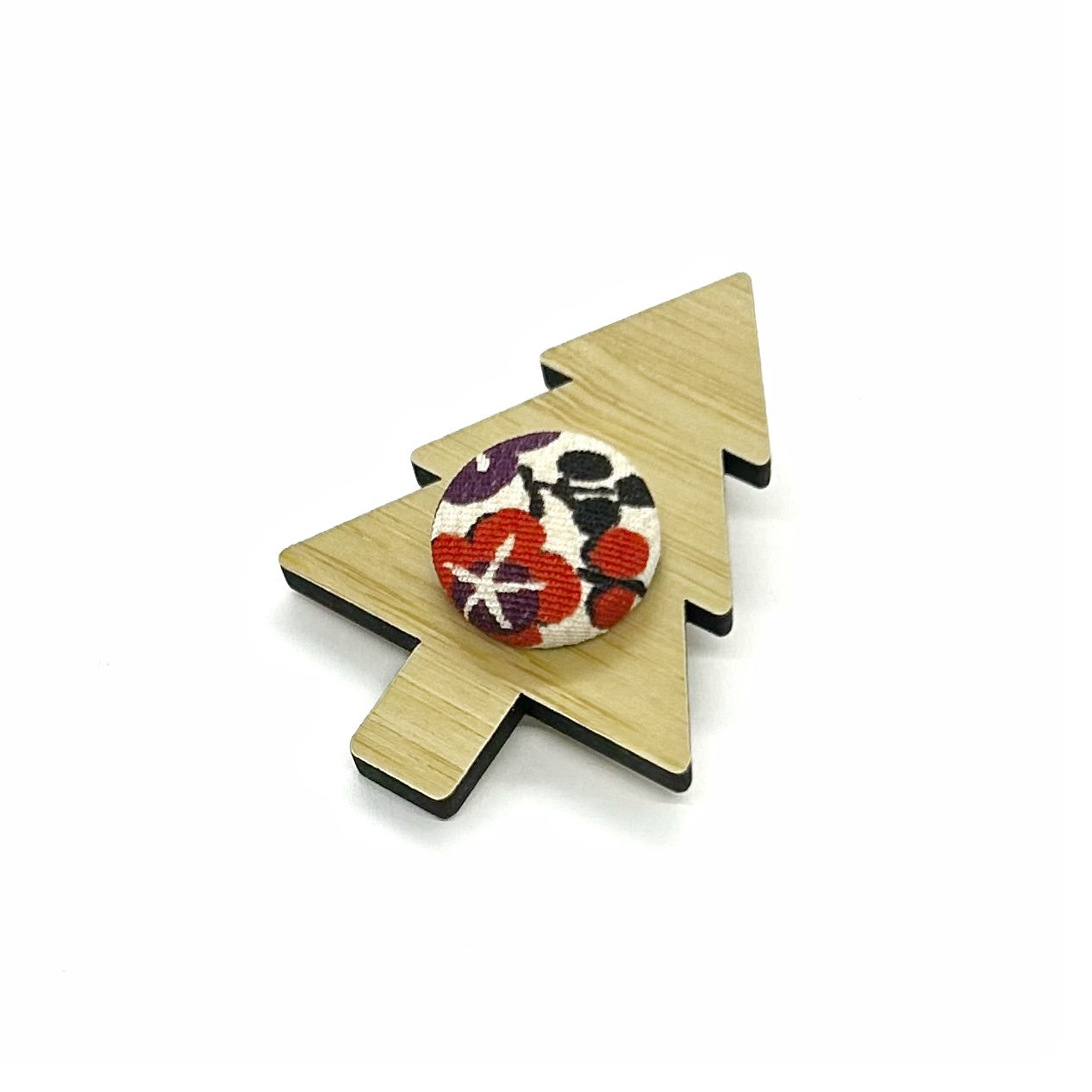 Kimono Christmas Tree Brooch with Gift Tin