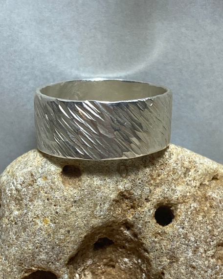 Handmade Hammered Sterling Silver Ring
