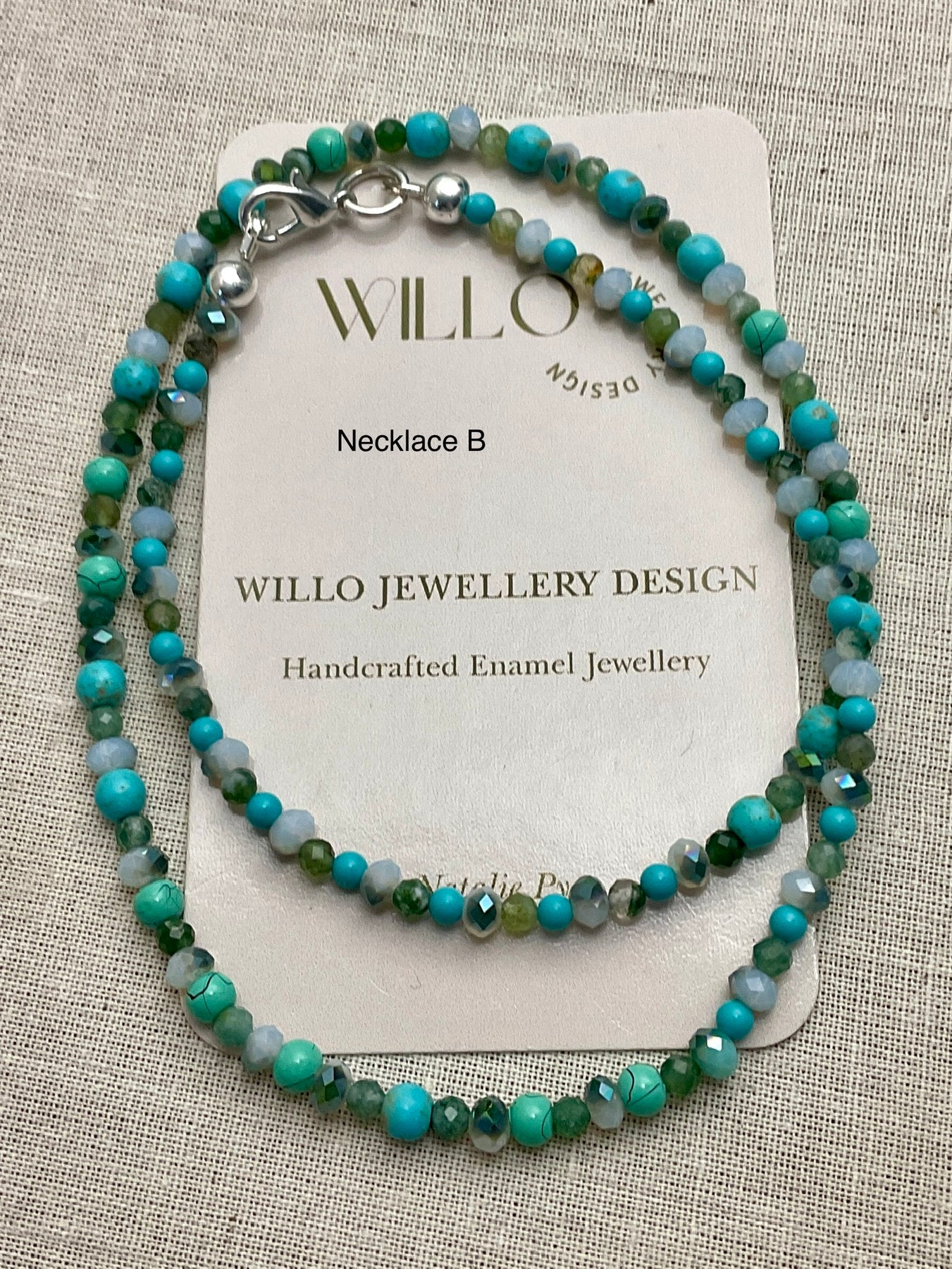 Beaded gemstone necklaces. Assorted