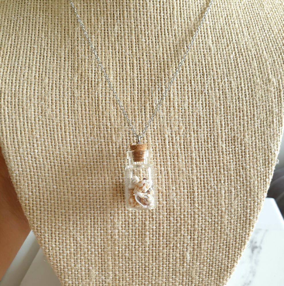 Coral + Shell beach bottle pendant copy 7