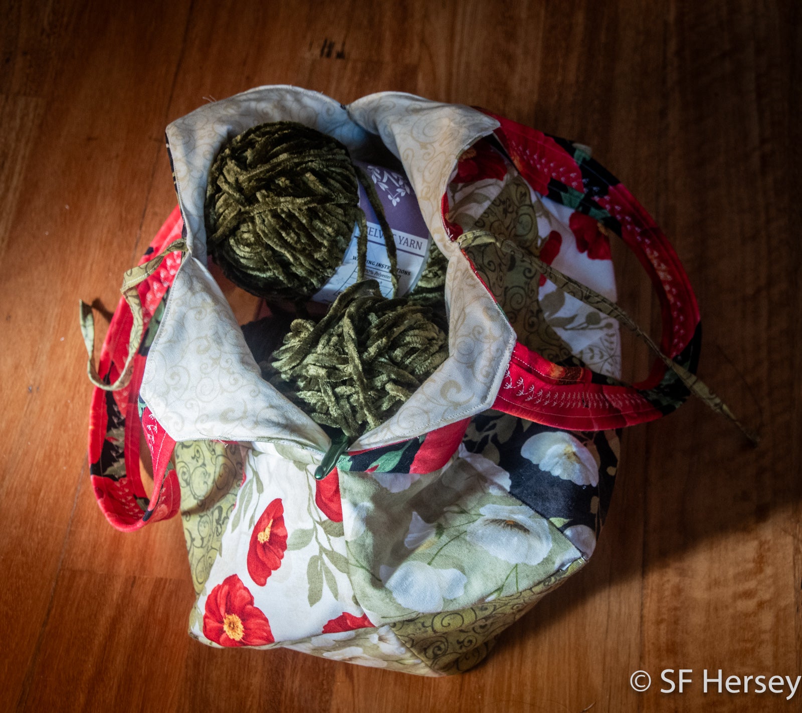 Poppy Handbag or Yarn Bag