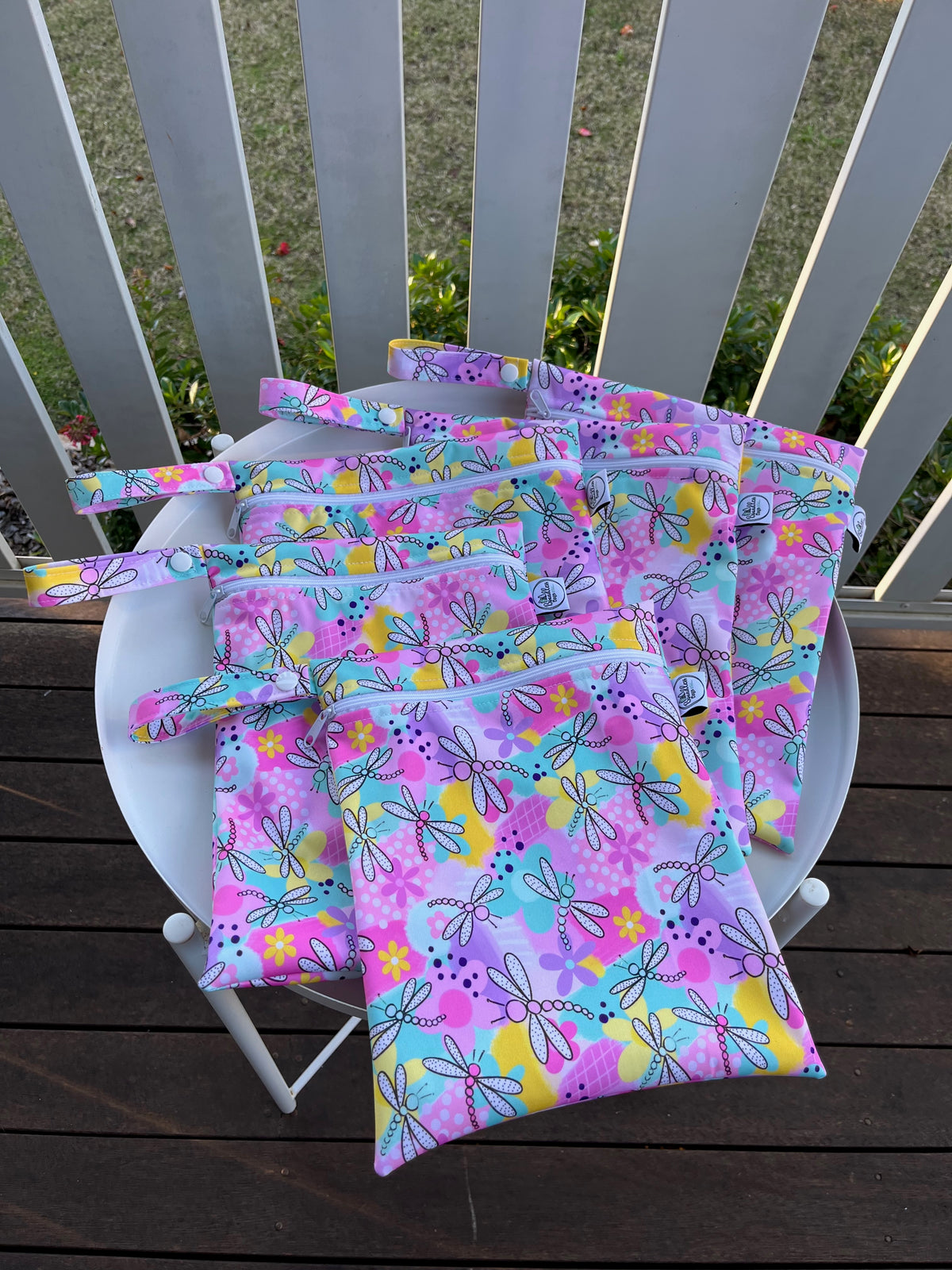 PRE-ORDER Water-resistant wet bags - Dancing Dragonflies (Wonderland Design Co)
