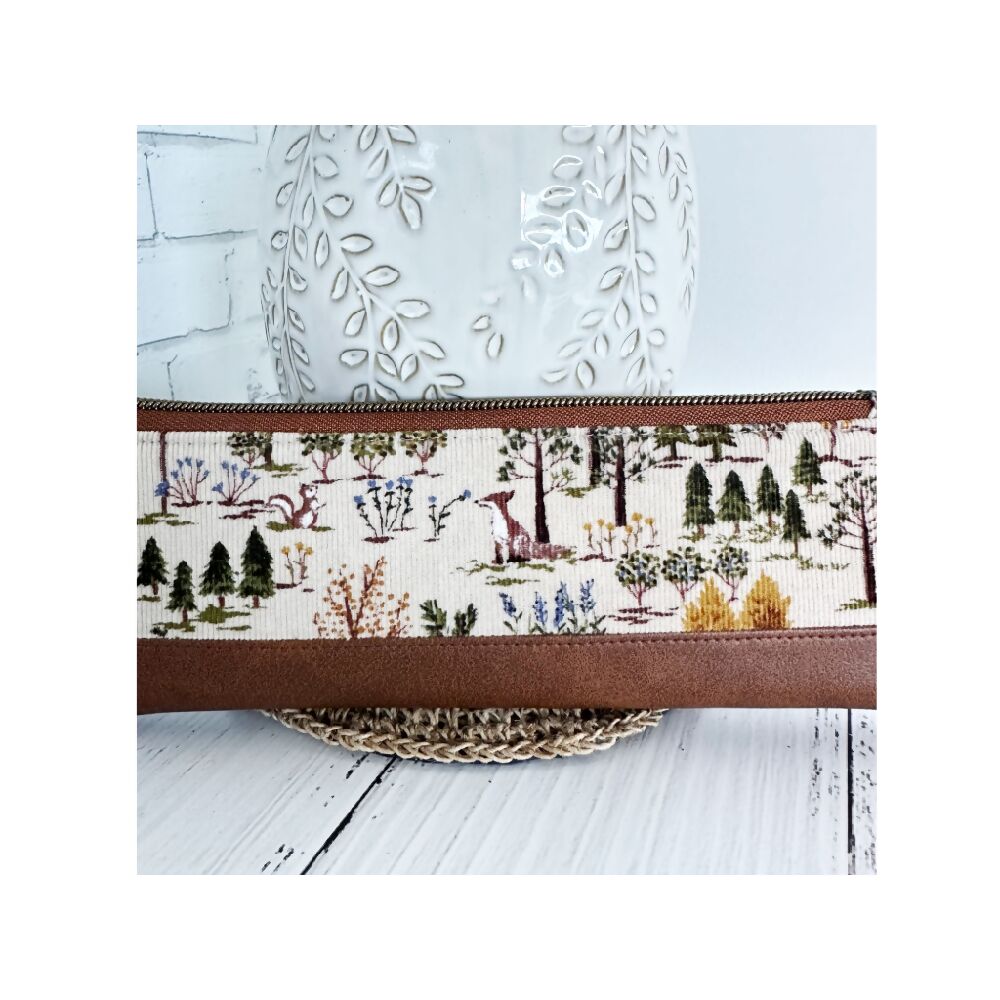 Pencil Case - Woodland Scene - Off White