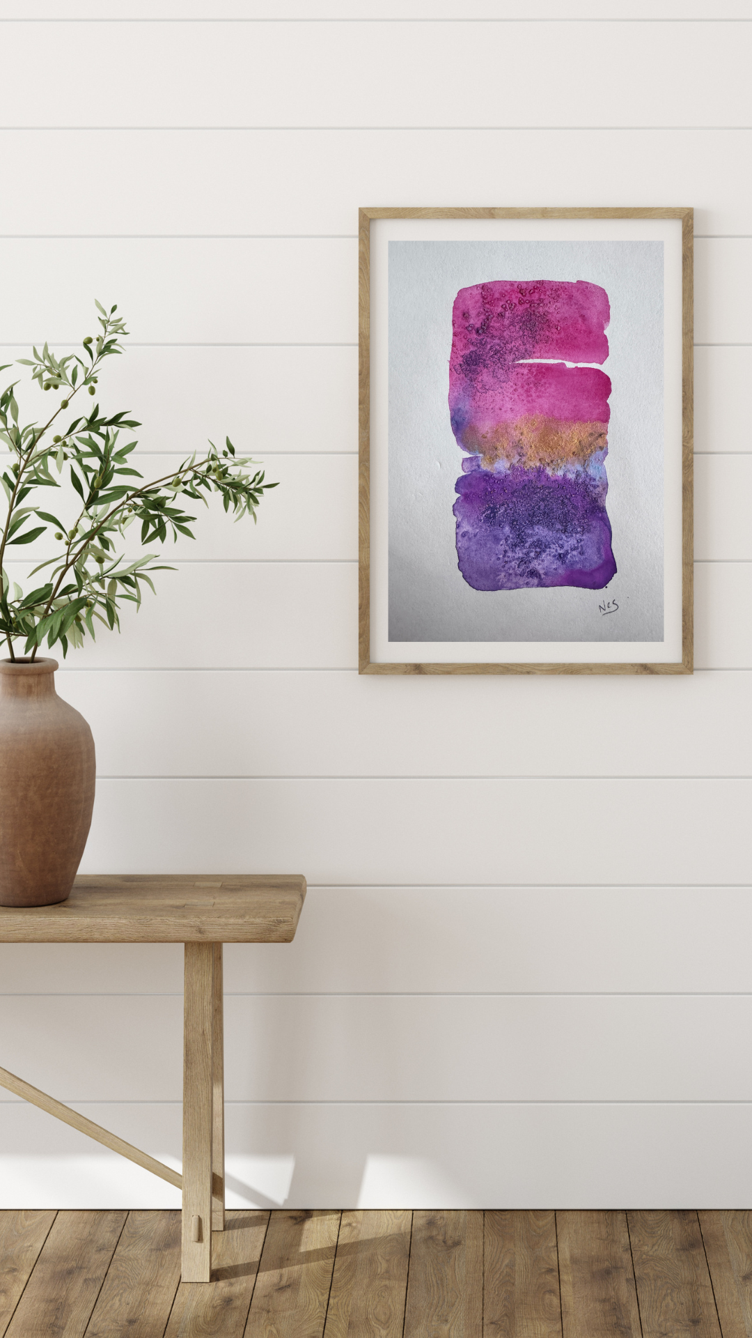 Quiet Becoming Abstract Watercolour Artwork