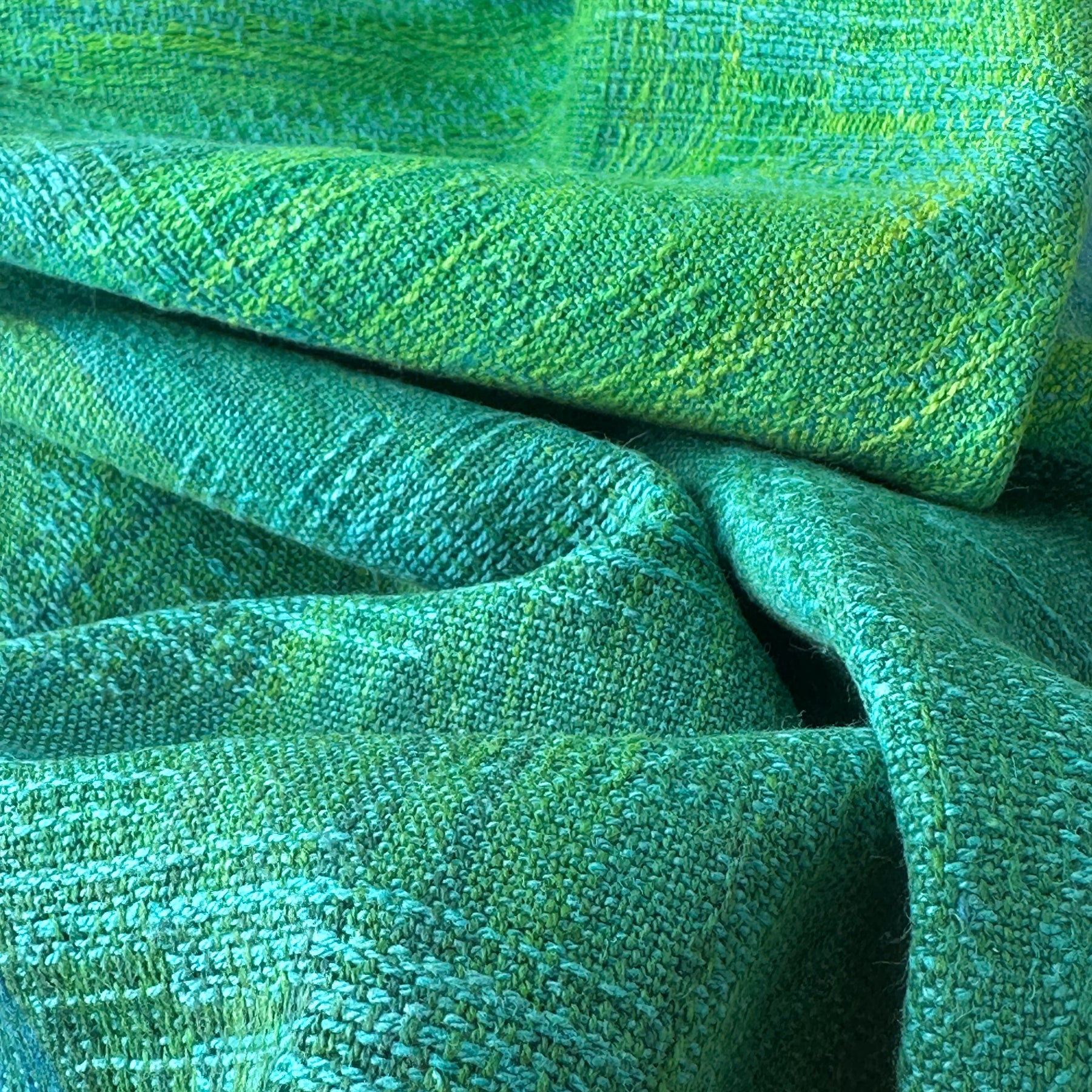 Hand-Dyed and Handwoven Linen/Cotton Tea Towels (Blue weft)