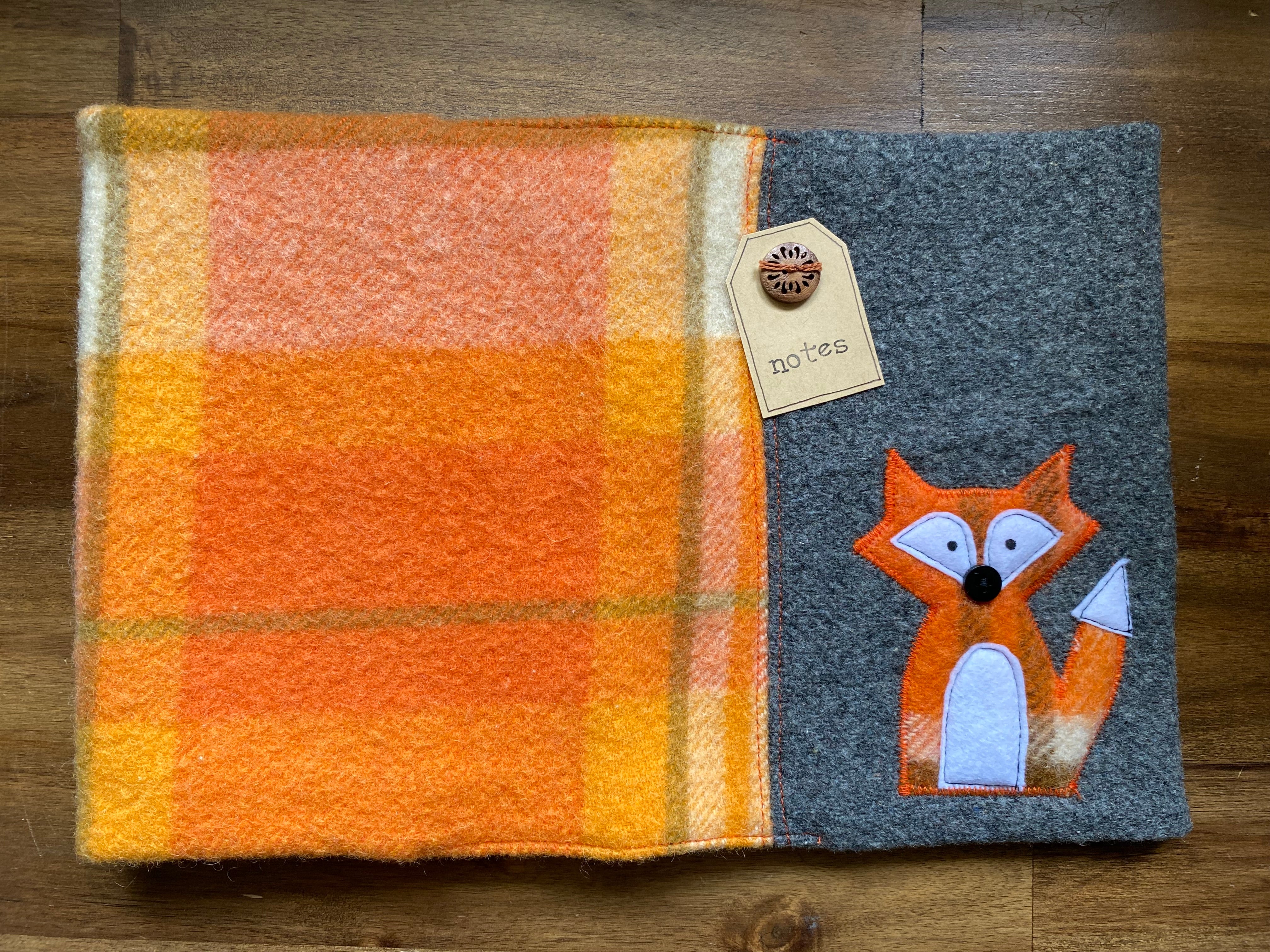A5 Upcycled Notebook Fox