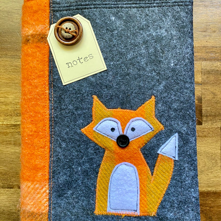 A5 Upcycled Notebook Fox