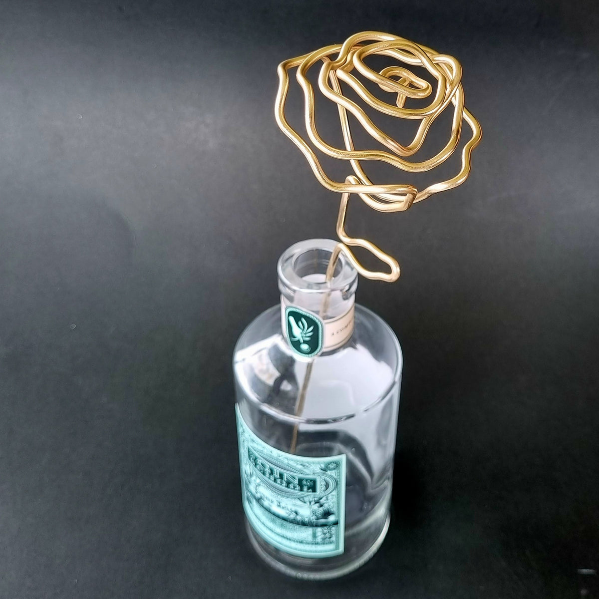 Everlasting Wire Rose | Handmade Metal Rose Flower | Custom Colour Forever Rose | Anniversary Gift | Single Stem Wire Flower Sculpture