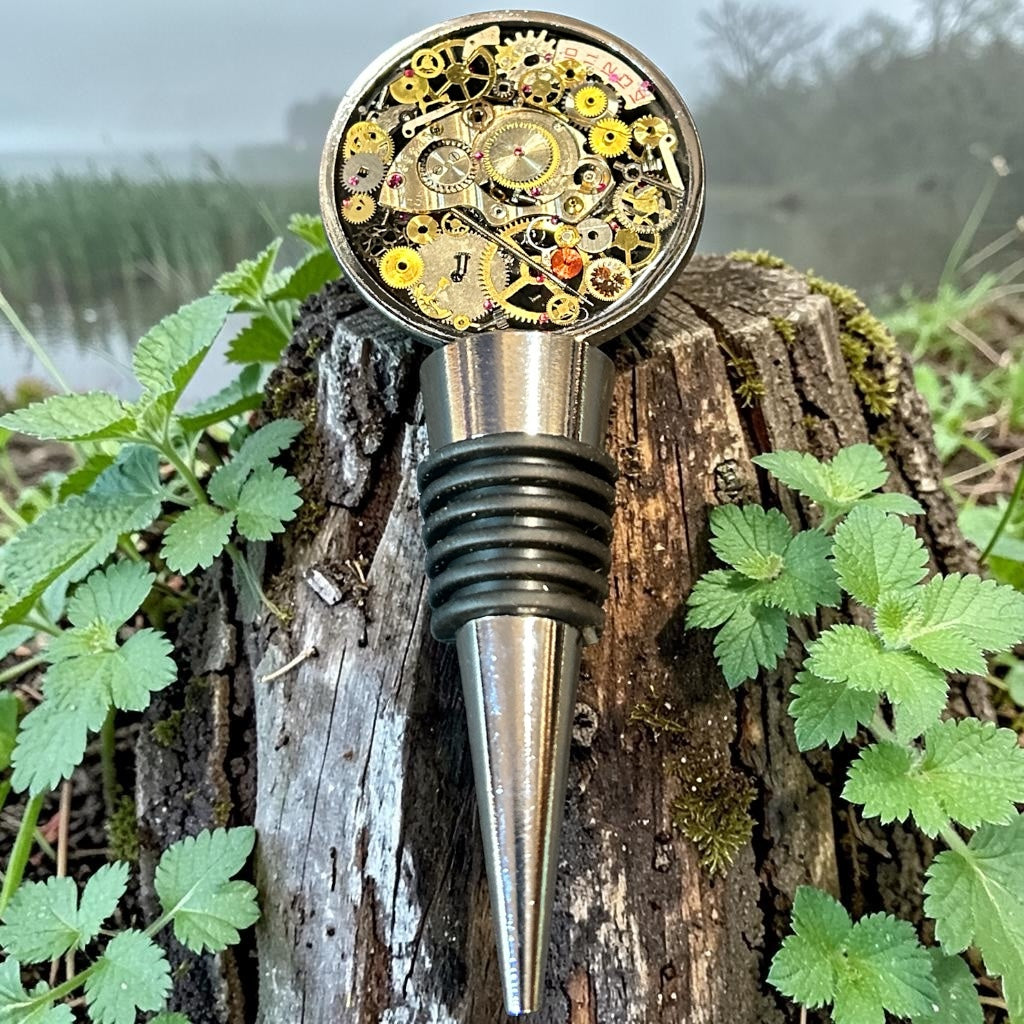 Steampunk watch parts Bottle stopper