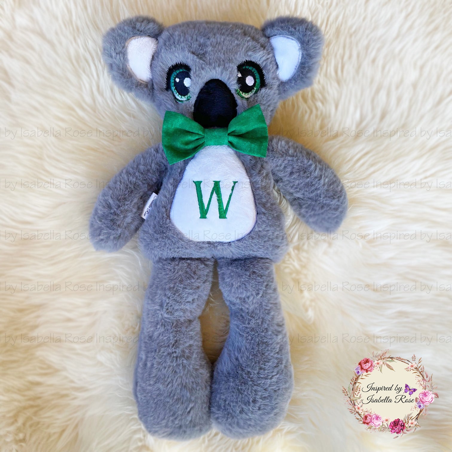 Personalised koala, Embroidered name, Made to order