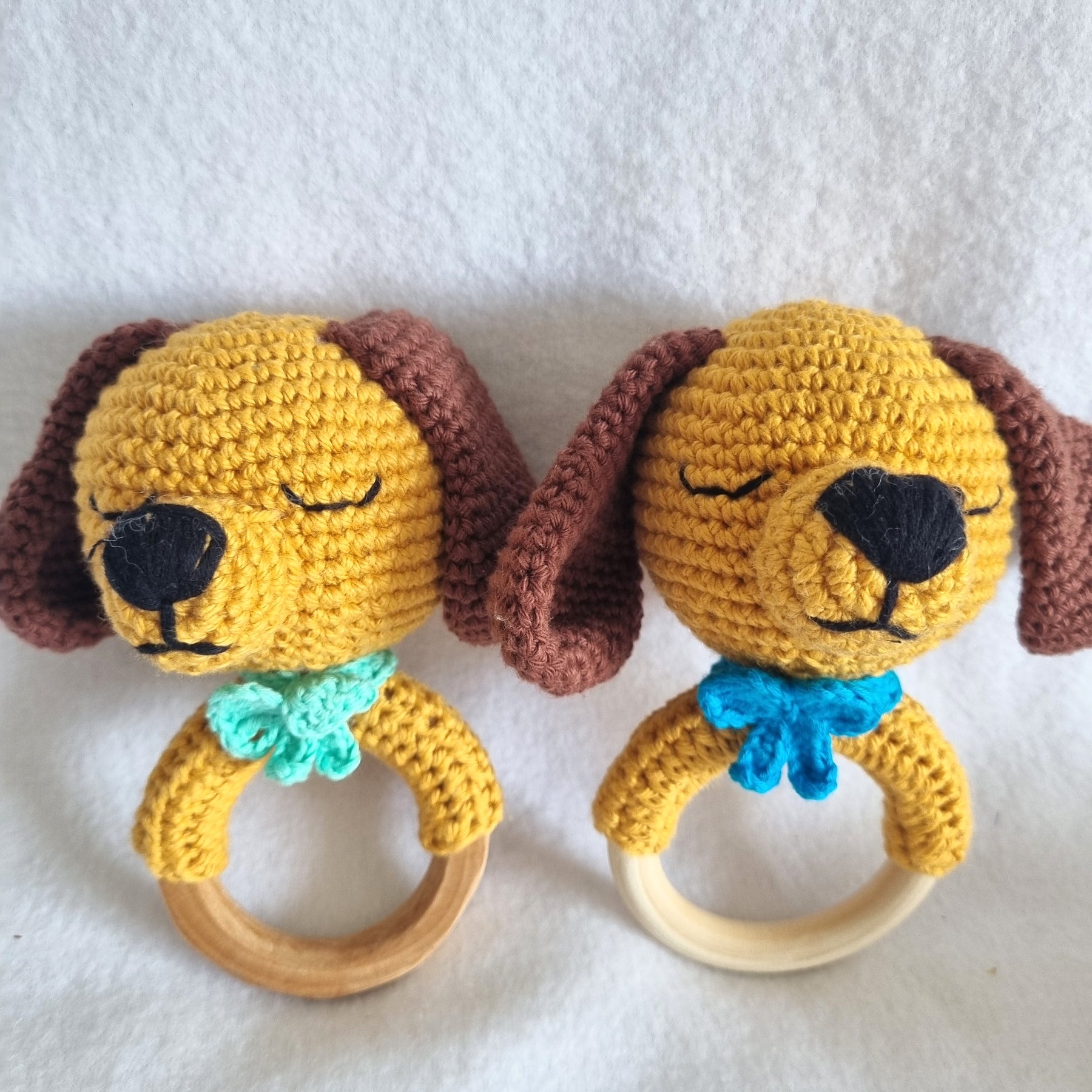 Handcrafted | Puppy Themed Rattles | various colours| Handmade - BB02/1