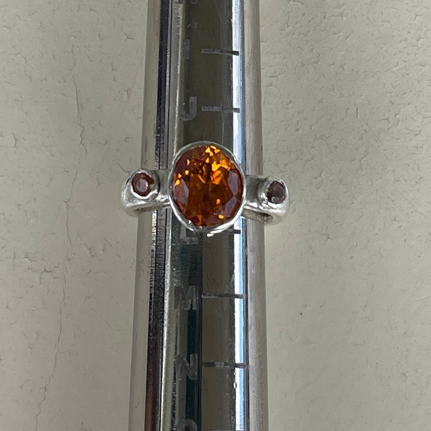 Padparadscha Sapphire with friends in 925 silver
