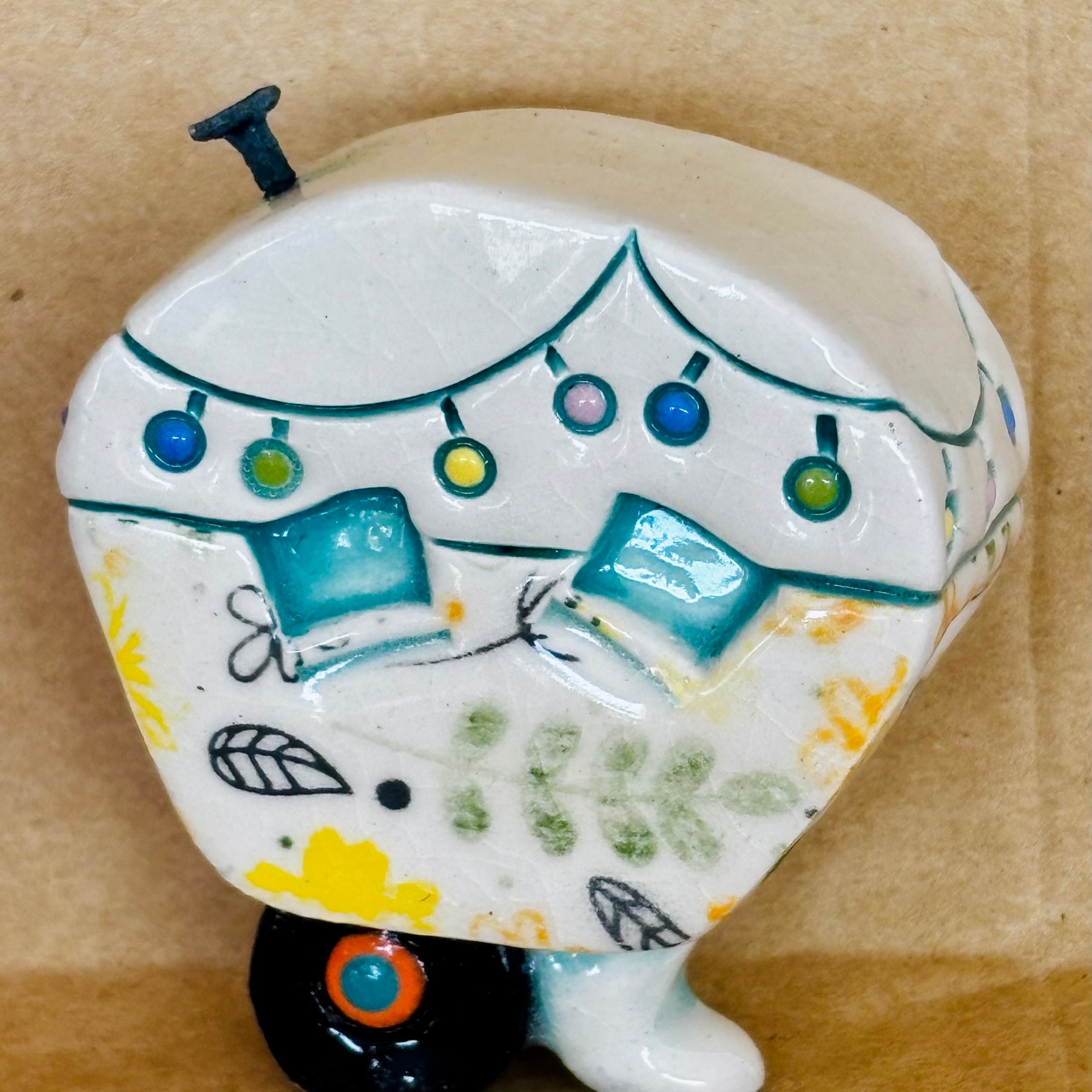 Small Retro Collectable Ceramic Caravan 12