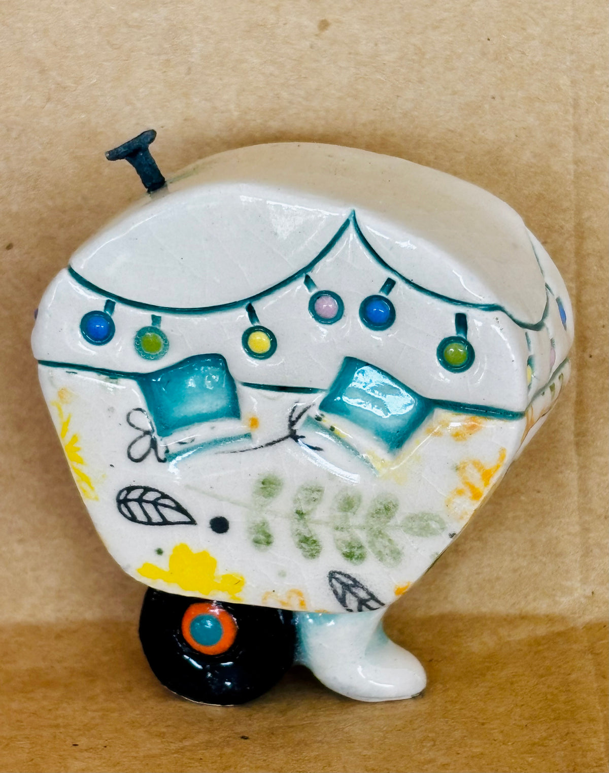 Small Retro Collectable Ceramic Caravan 12