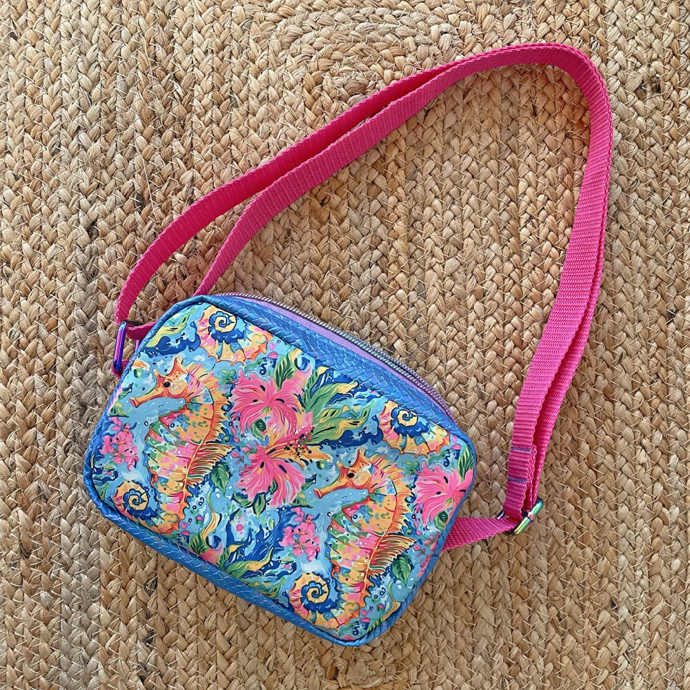 Australian-artist-handmade-bag-pink-blue-seahorses-crossbody-kids-01