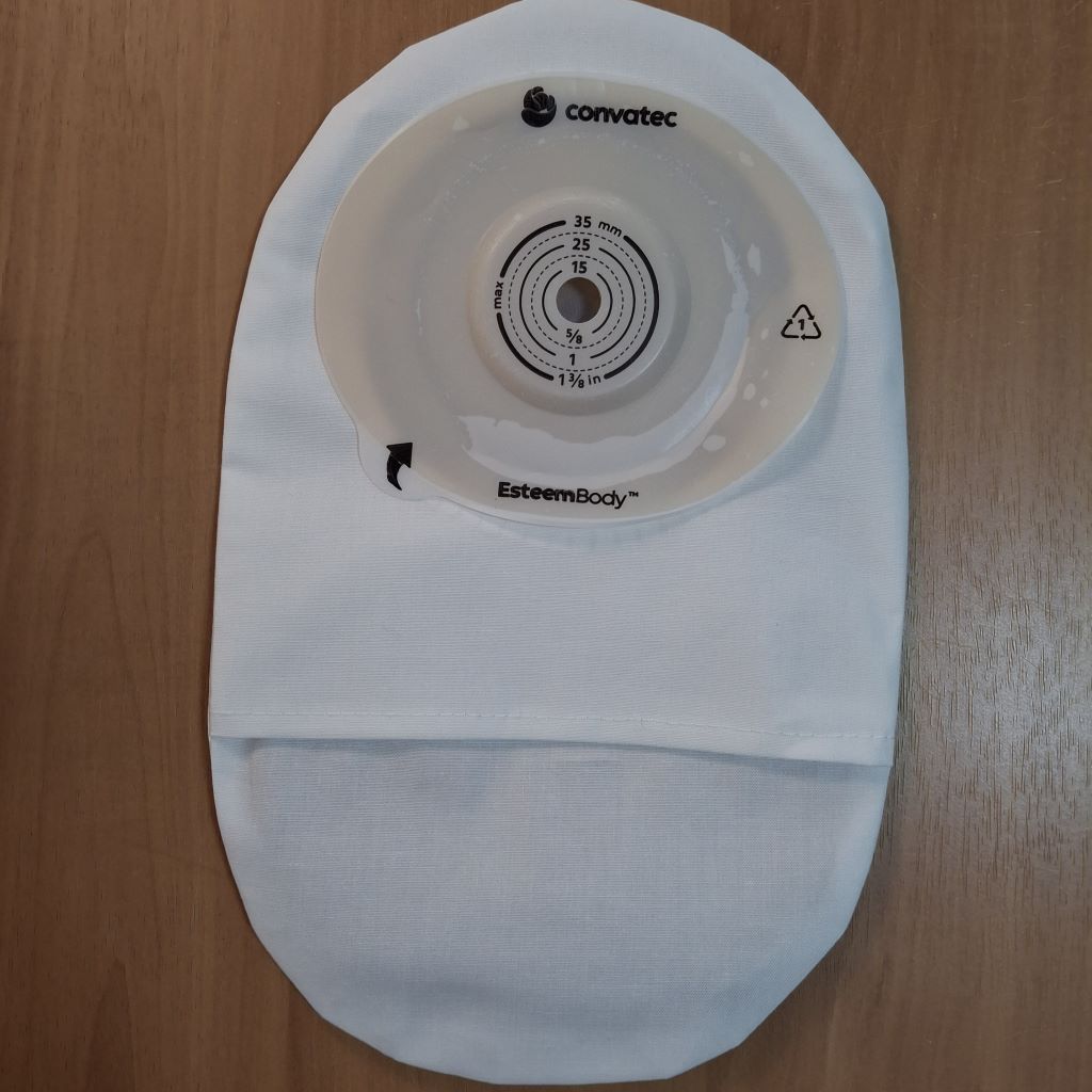 STOMA BAG COVER LARGE WHITE  Suitable for Ileostomy, Colostomy, Urostomy