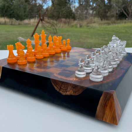 3D Chess Board with Matching Playing Pieces