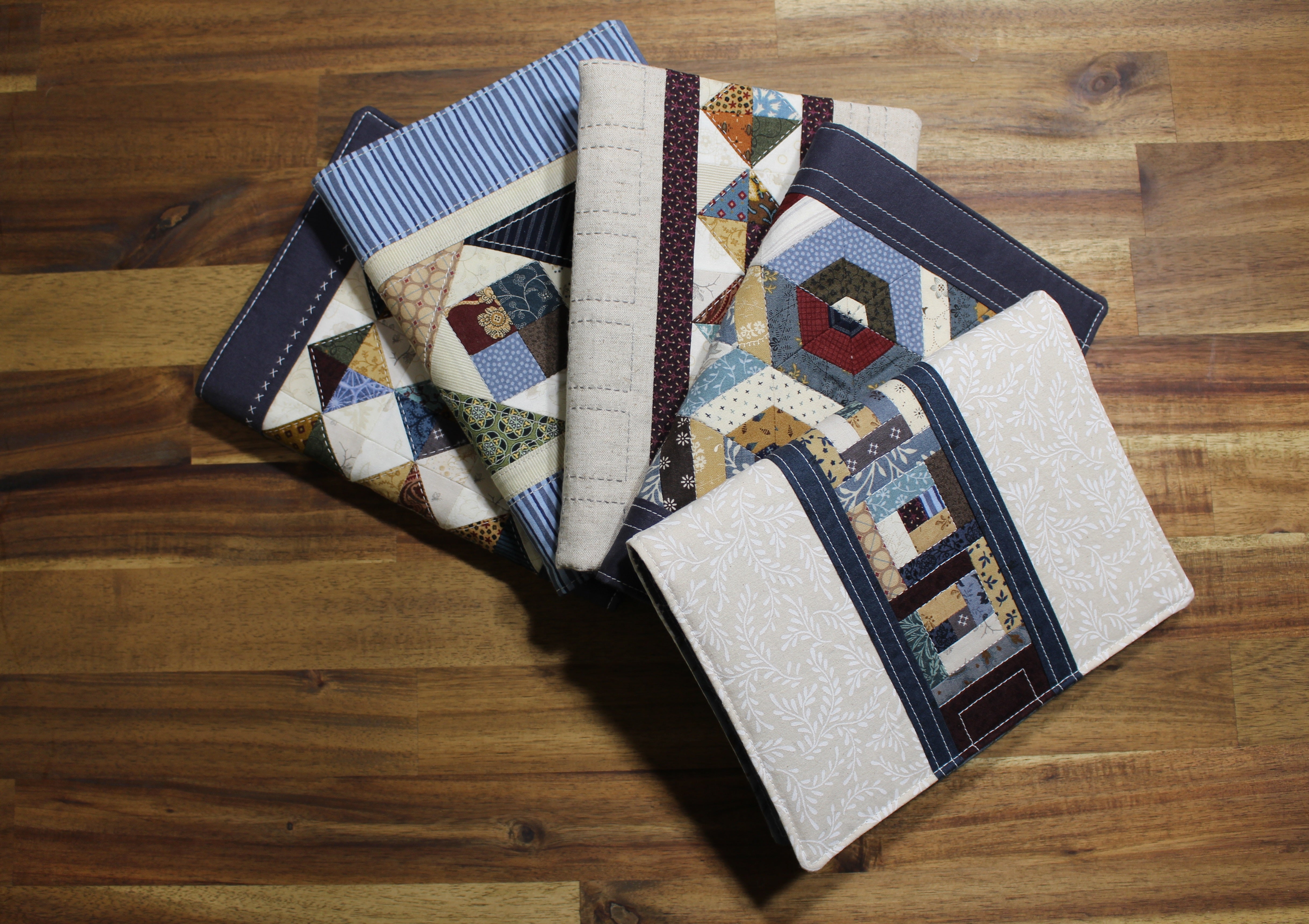 PDF Sewing Pattern Patchwork Quilted A5 Notebook Cover