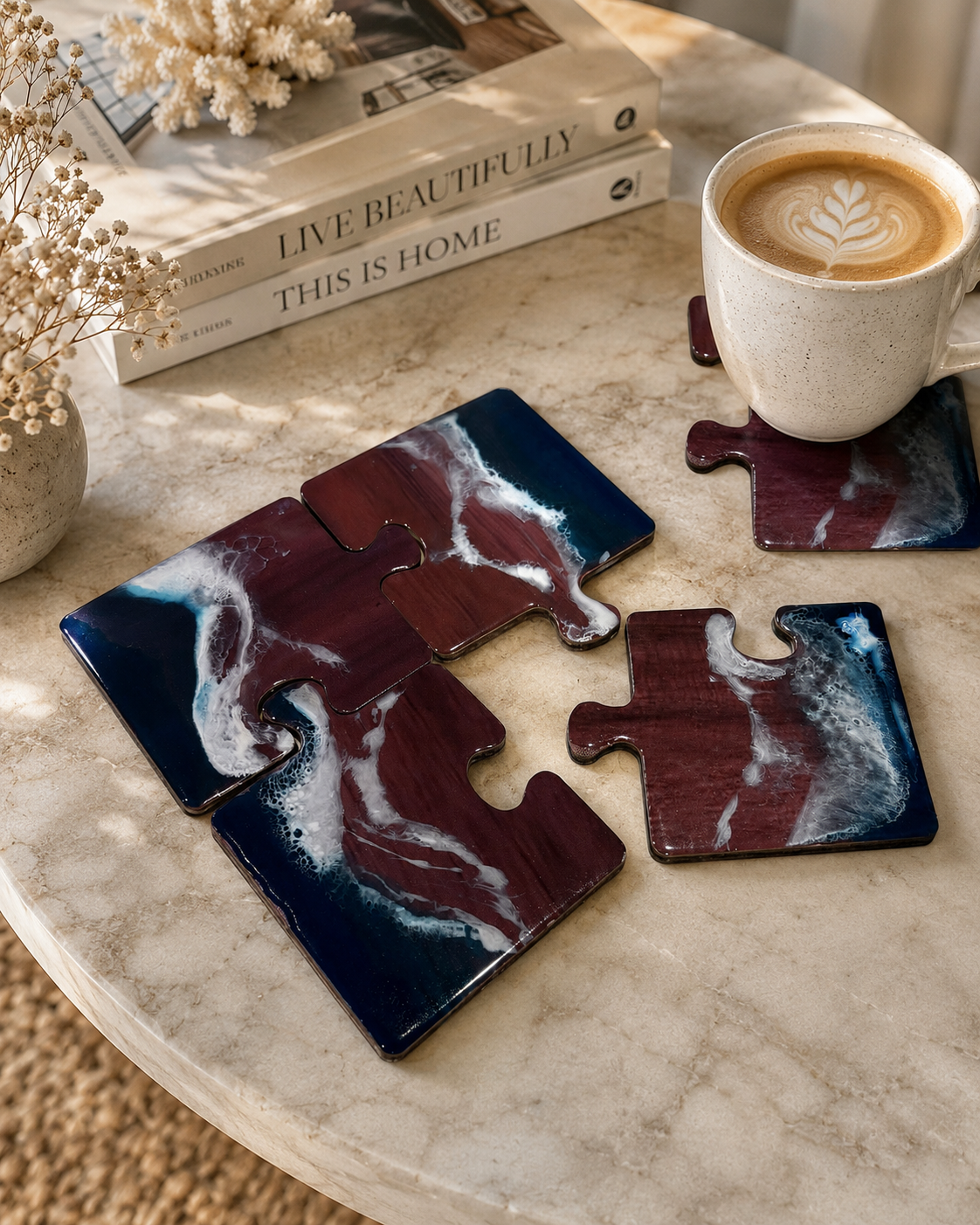 Coasters | wooden coasters | beach coasters | gift | gifts for her | home decor | gift ideas | dining room decor | wedding gifts | handmade