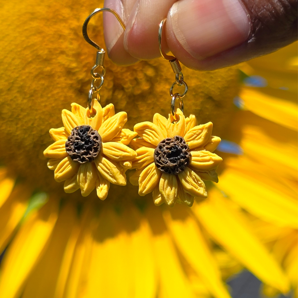 Sunflower earrings