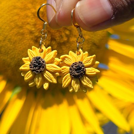 Sunflower earrings