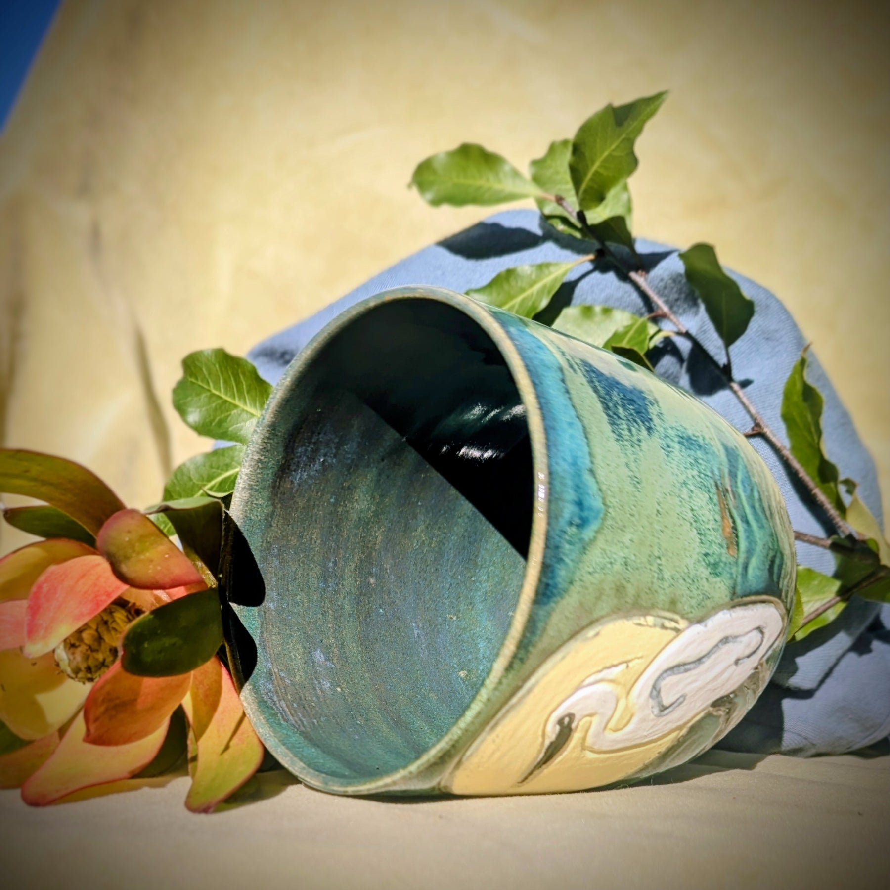 Deep Green Egret tumbler
