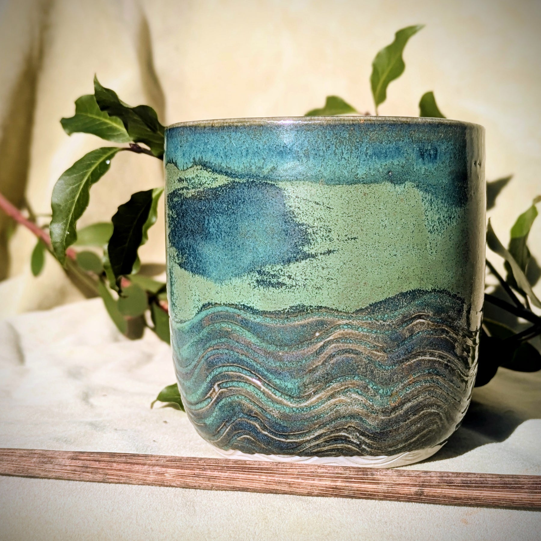 Deep Green Egret tumbler