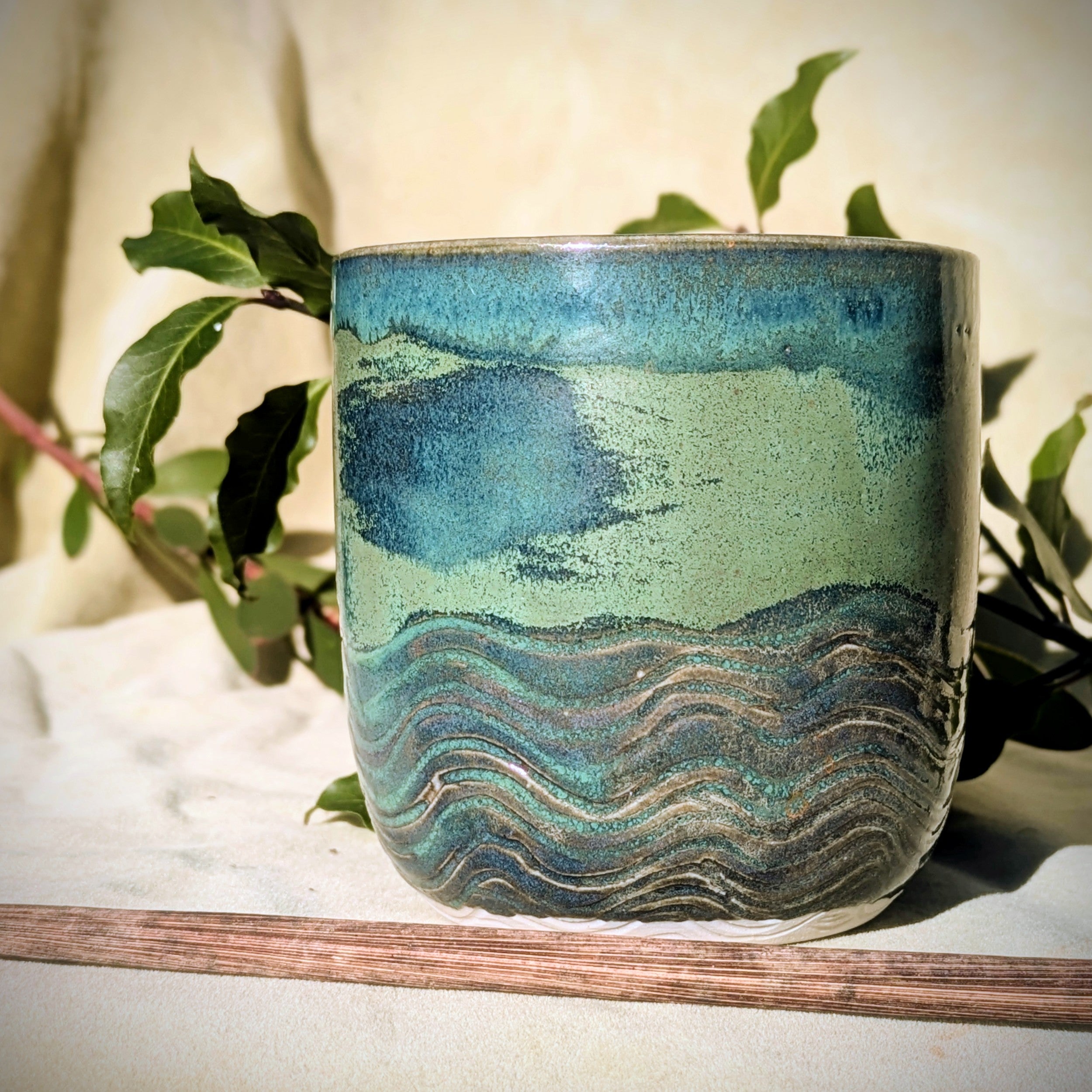 Deep Green Egret tumbler