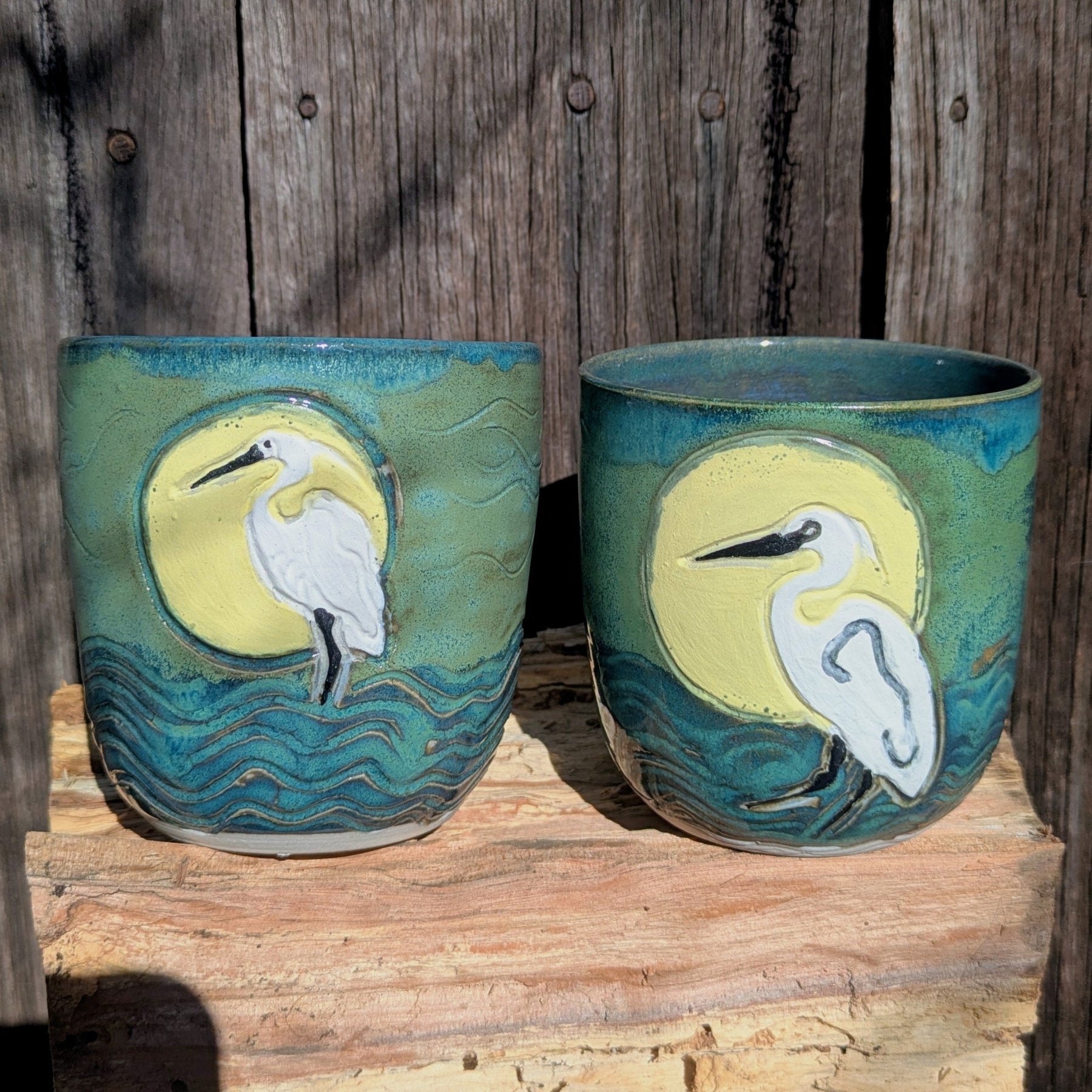 Deep Green Egret tumbler