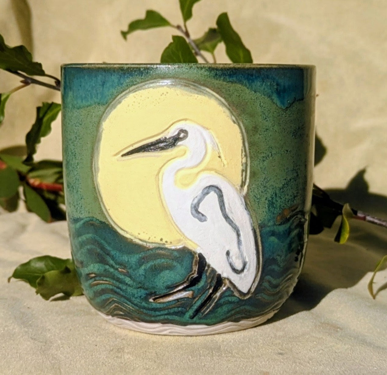 Deep Green Egret tumbler