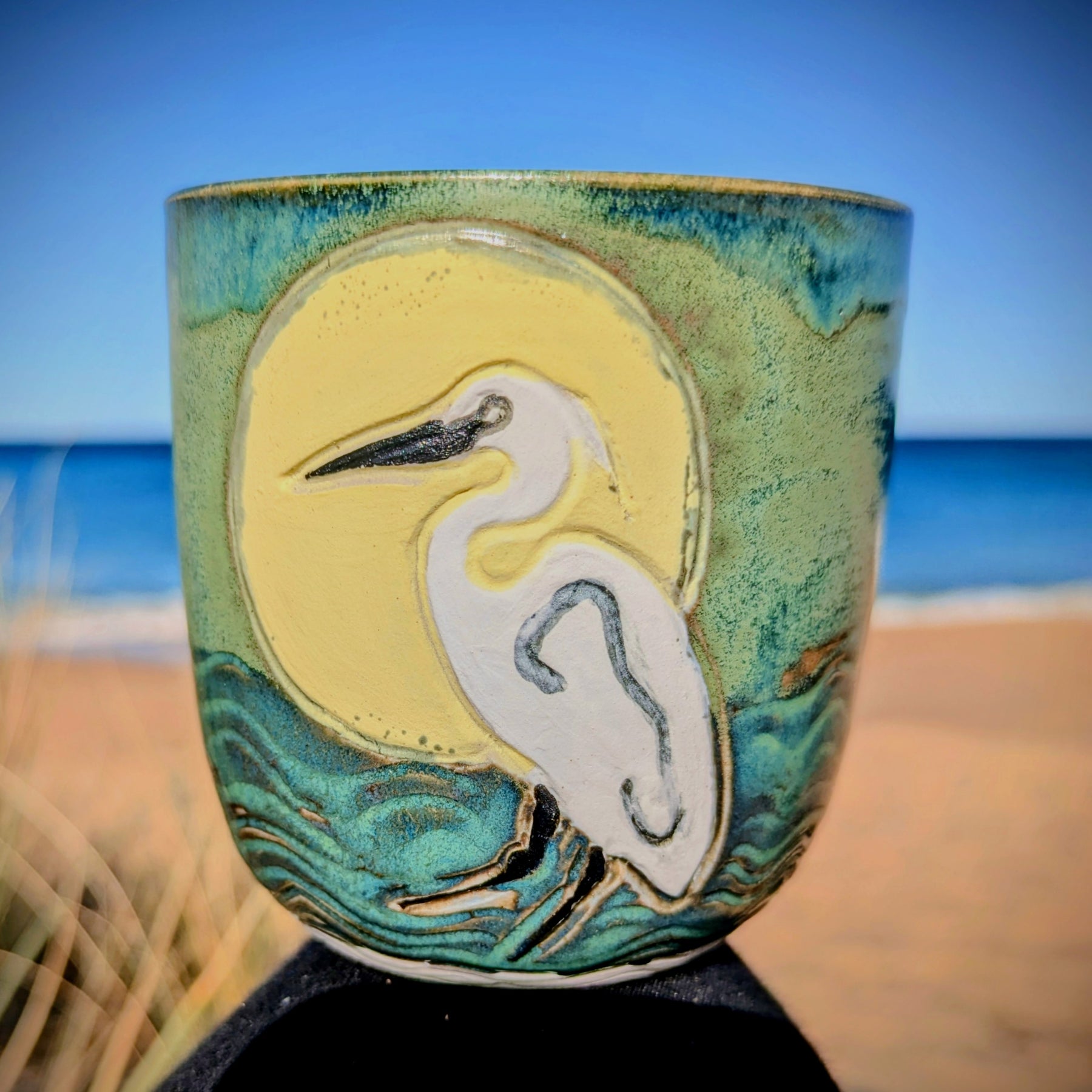 Deep Green Egret tumbler