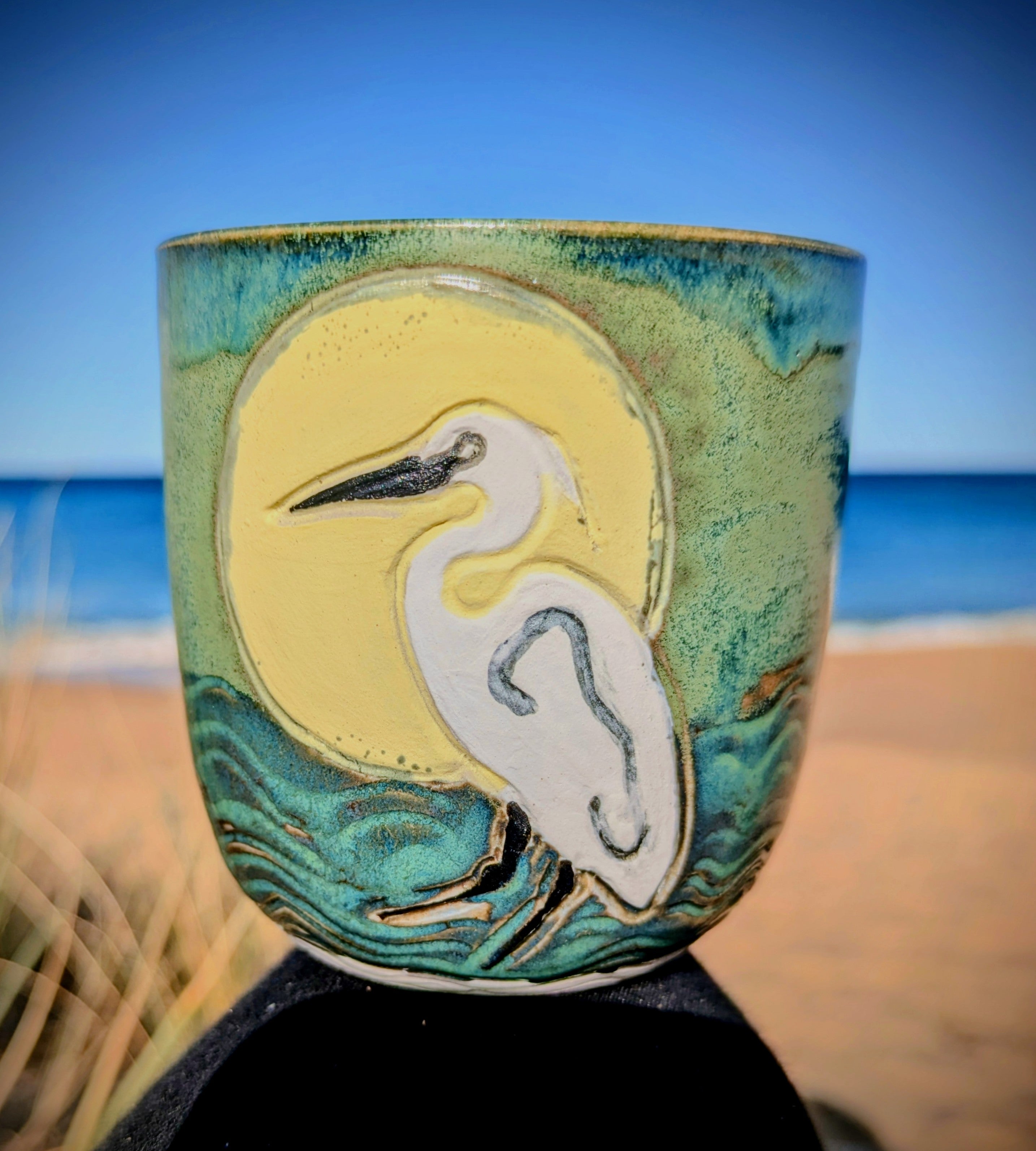 Deep Green Egret tumbler