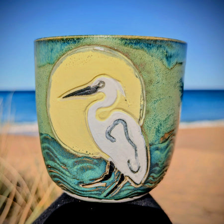 Deep Green Egret tumbler