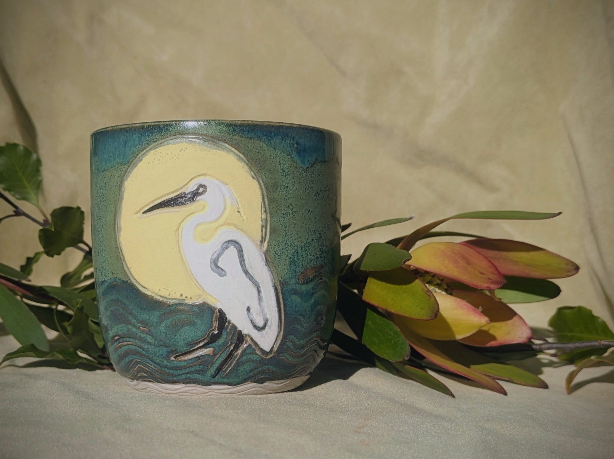 Deep Green Egret tumbler