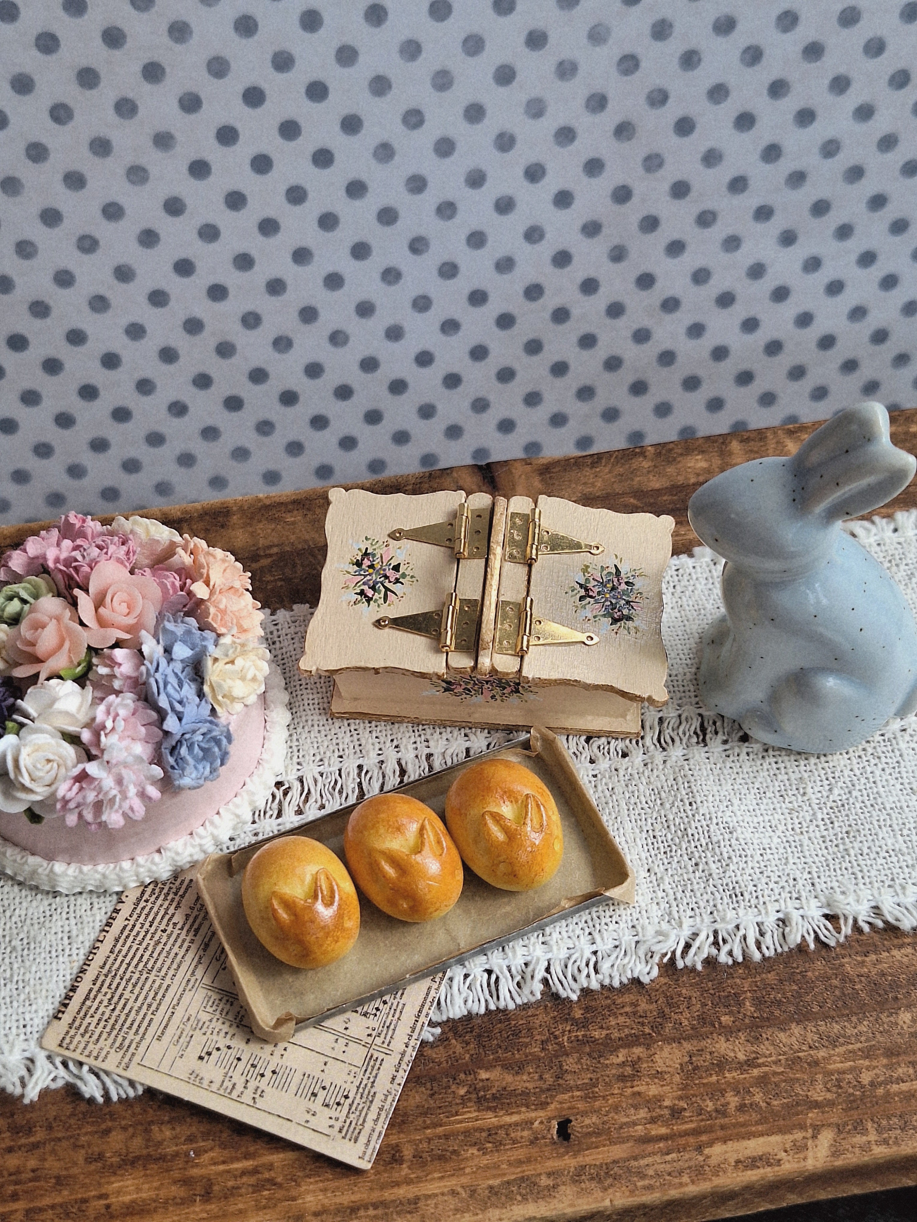 3 Bunny Buns on a baking tray