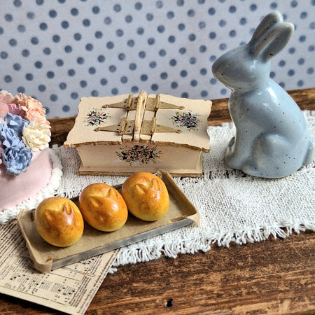 3 Bunny Buns on a baking tray