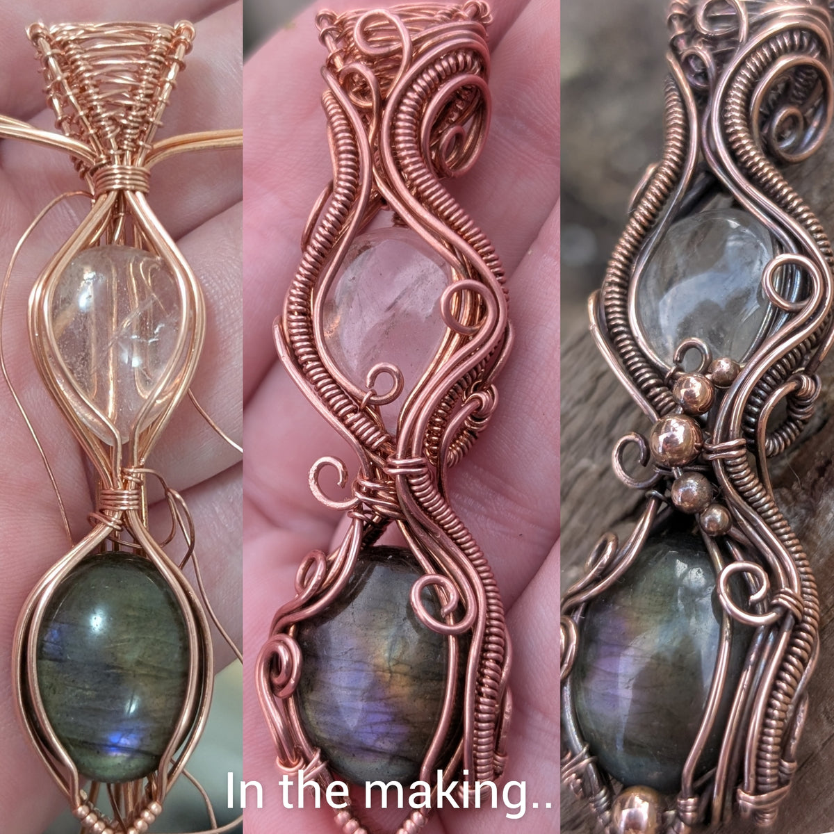 | Sold | Hora - Labradorite & Quartz in Copper